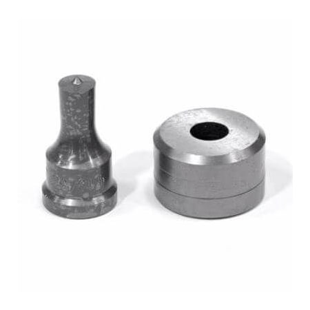 Edwards Punch And Die Set, Round, 1932 In Punch, 58 In Die Sizes Included, 2 Piece, For Use With PD19/32